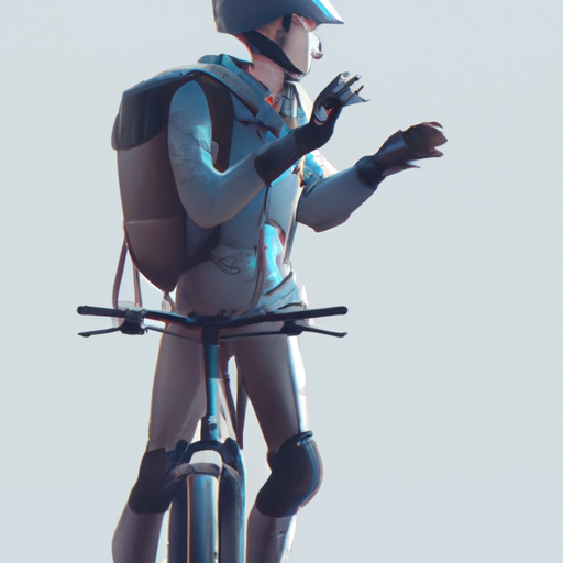 איור של רוכב אופניים לובש ציוד מגן