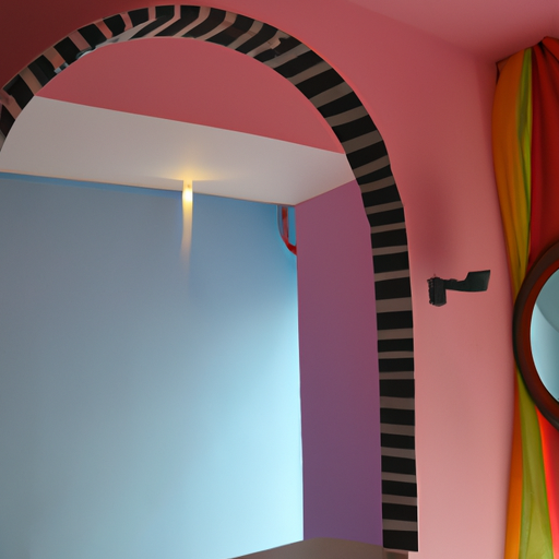 חדר המציג את ההשפעה של ערכות צבעים שונות על מצב הרוח.